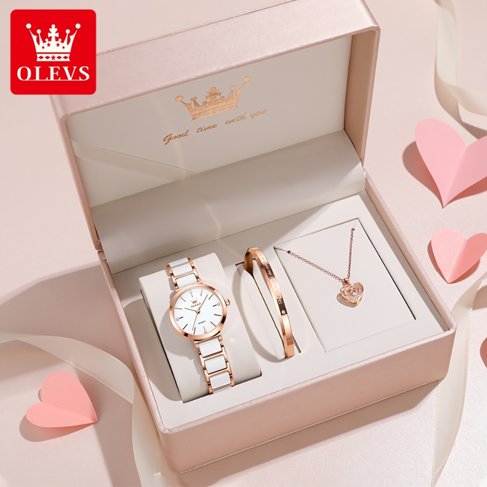 Jewelry With Watches - Olevs relógio feminino 5877 luxo elegante