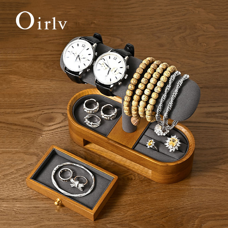 Jewelry With Watches - Oirlv organizador de relógio de madeira