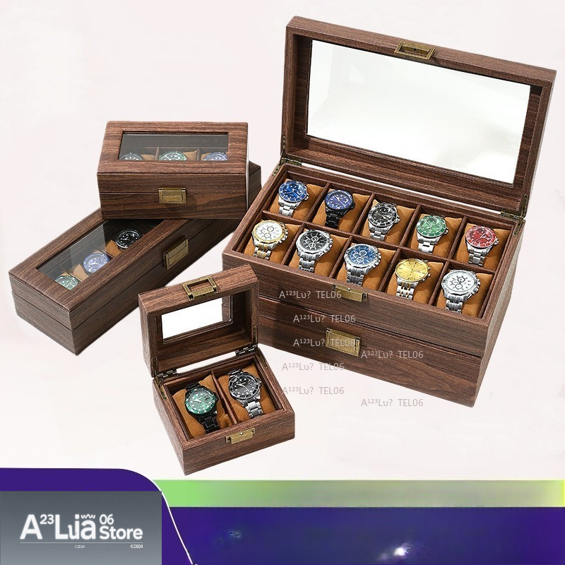 Jewelry Organizer Watches - Caixa de Relógio Vintage em Couro