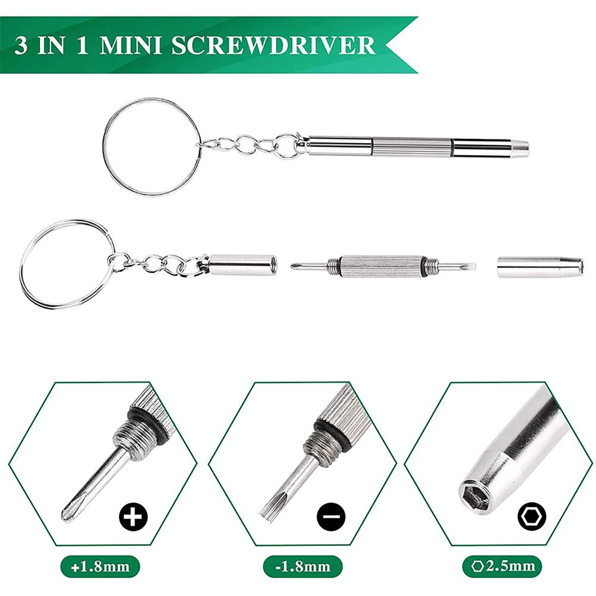 Watch Repair Tool Kit - Kit de Reparo Portátil 3 em