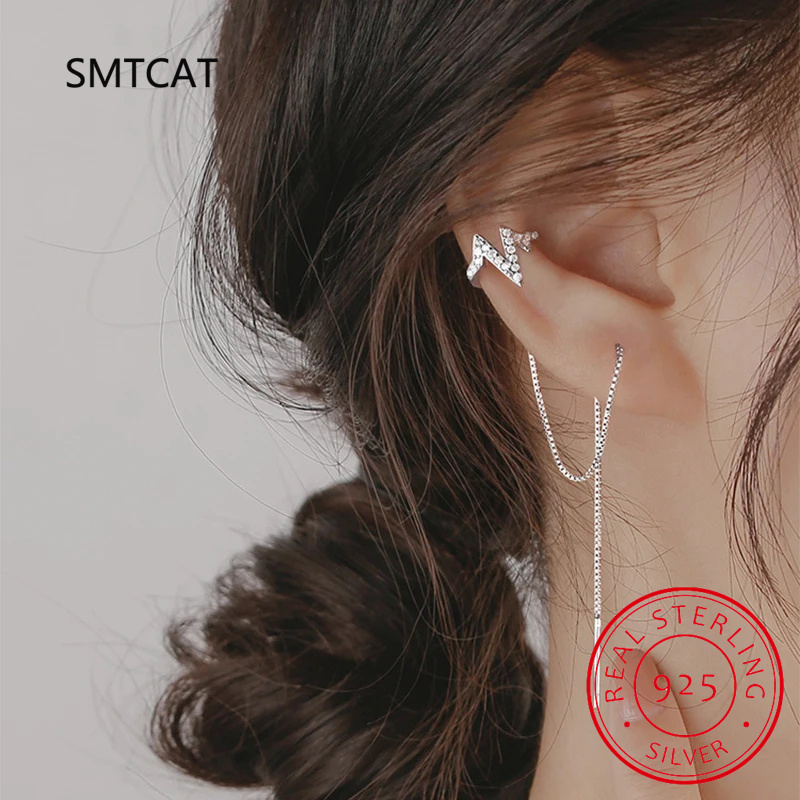 Brinco de prata 925 com corren - Ear Cuff No Piercing avaliação e preço