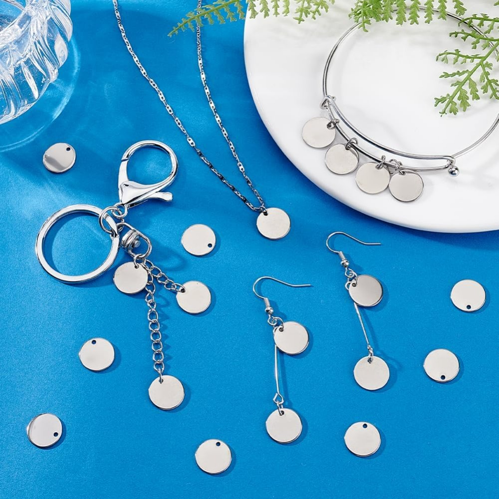 100 pçs 12mm 304 aço inoxidáve - Engraved Name Necklace avaliação e preço
