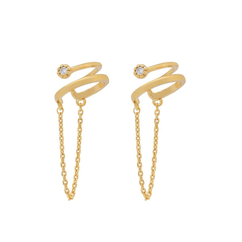 Keyouunuo ouro preenchido cor  - Ear Cuff No Piercing avaliação e preço
