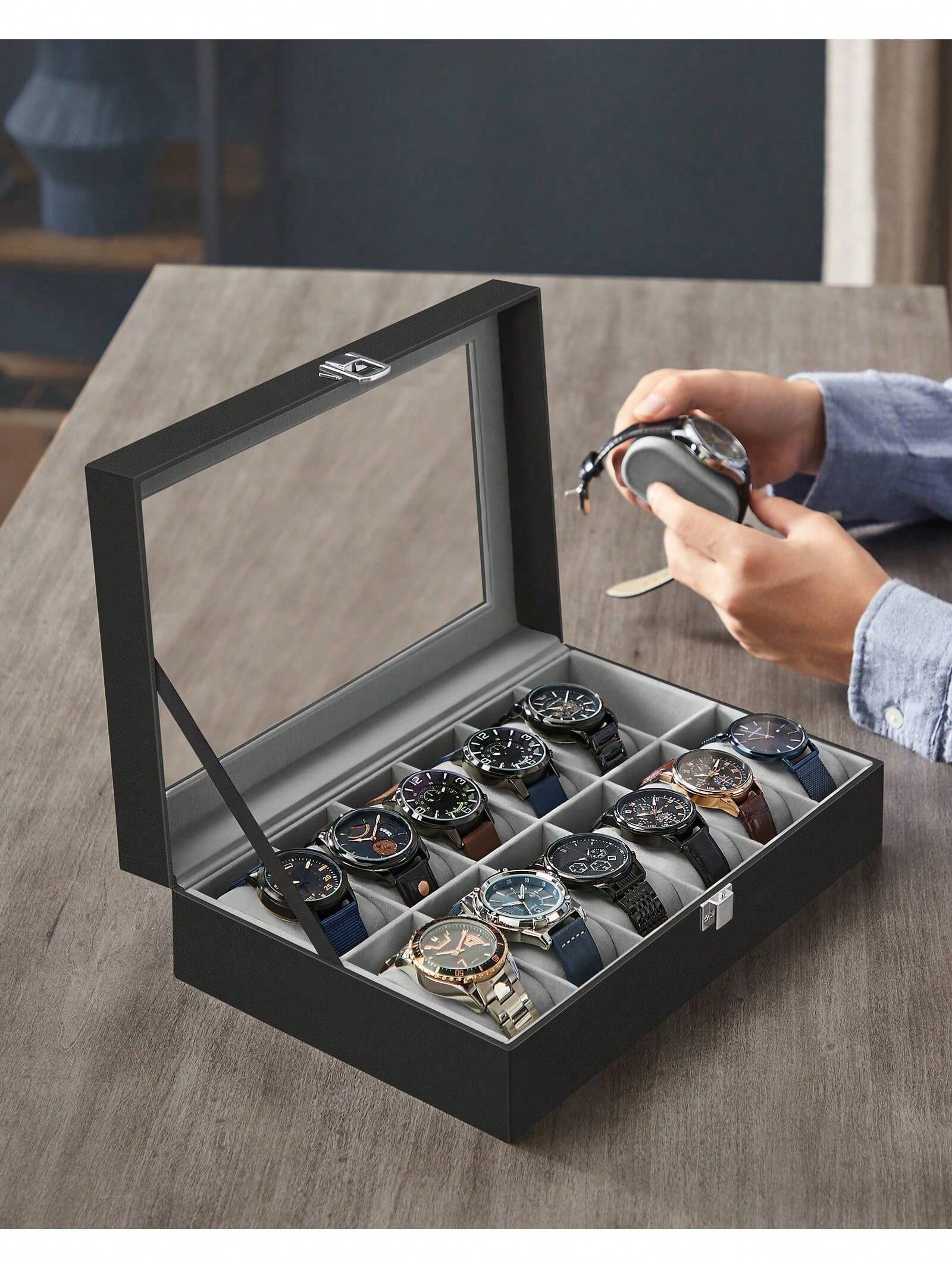 Caixa de Relógios com 12 Compa - Jewelry With Watches avaliação e preço