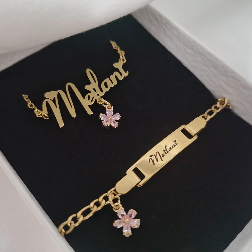 LeeChee-Zircon Pequeno Colar d - Engraved Name Necklace avaliação e preço