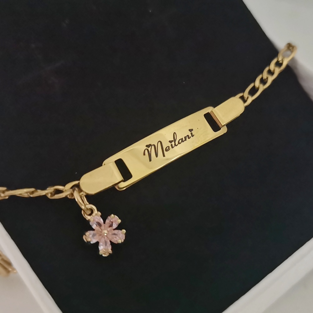 LeeChee-Zircon Pequeno Colar d - Engraved Name Necklace avaliação e preço