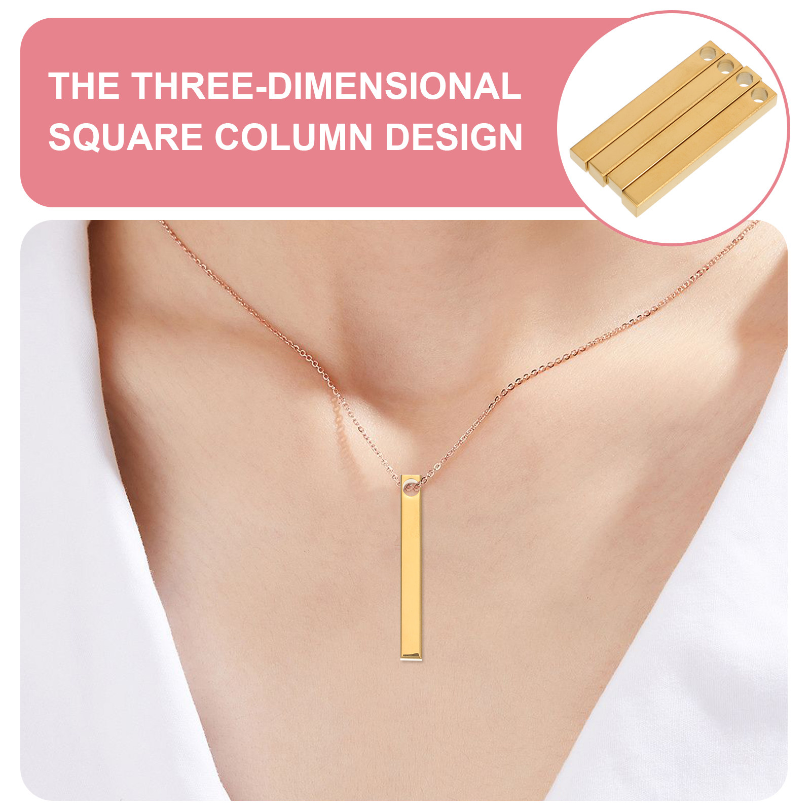 10 Peças de Barra Retangular d - Engraved Name Necklace avaliação e preço
