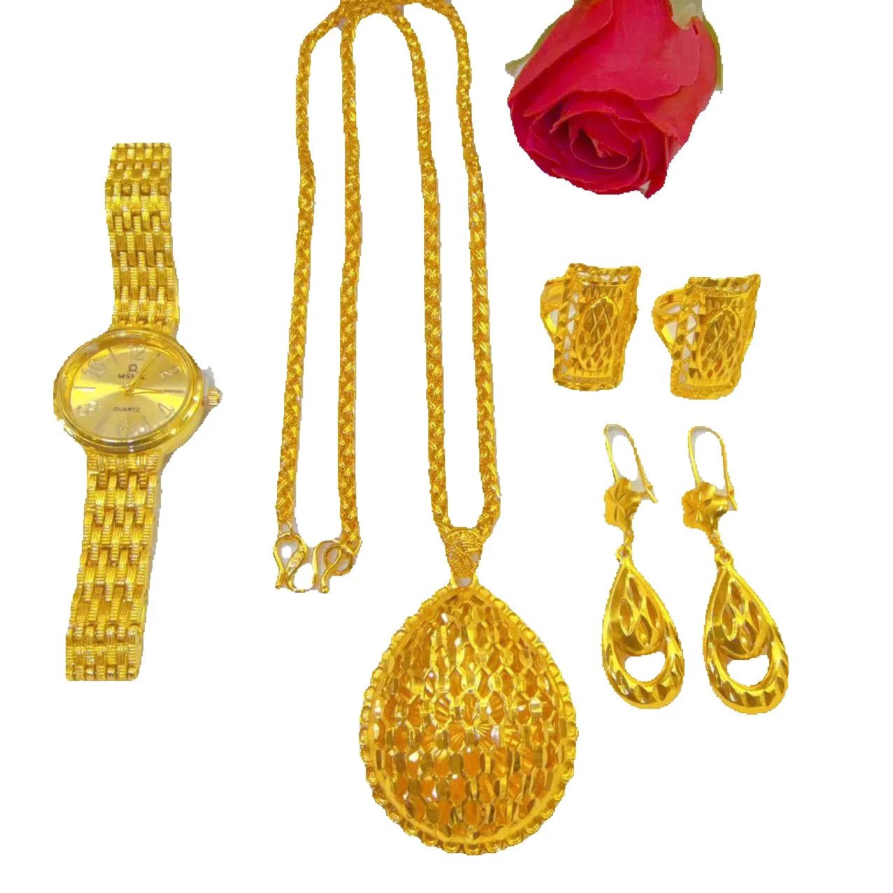 Novo Conjunto de Joias de Luxo - Jewelry Watches Women avaliação e preço