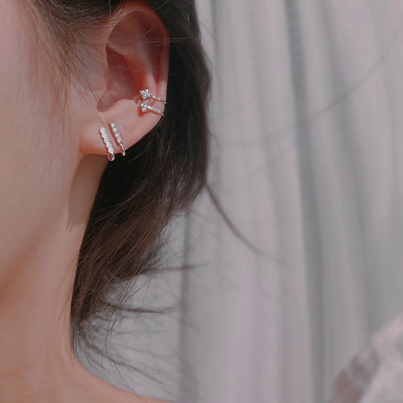 925 prata esterlina assimétric - Ear Cuff No Piercing avaliação e preço