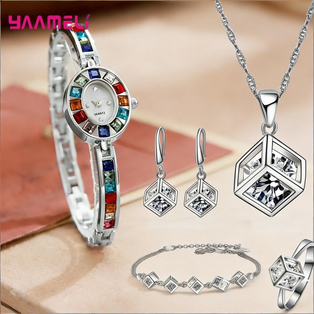 Conjunto Luxuoso de Colar, Bri - Best Jewelry Watches Women avaliação e preço